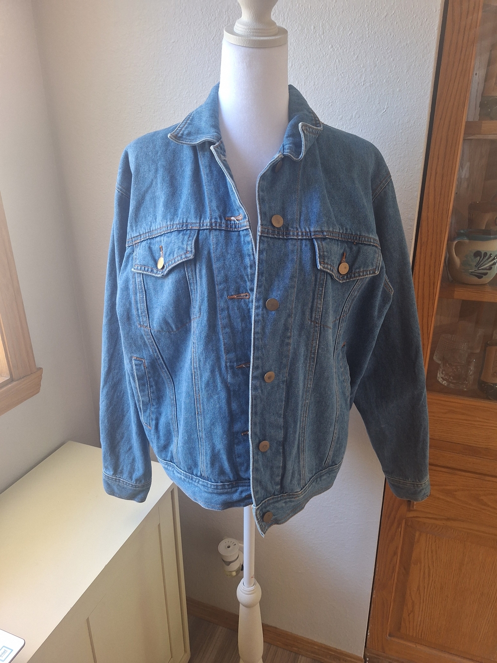 Vintage Disney Mickey University Blue Denim Jean Jacket